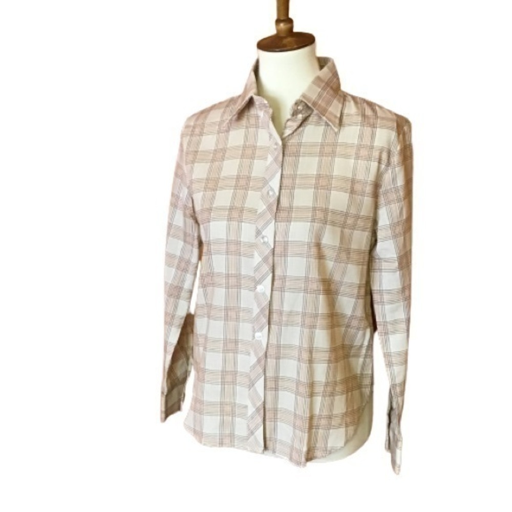 Vintage 80s plaid boyfriend shirt